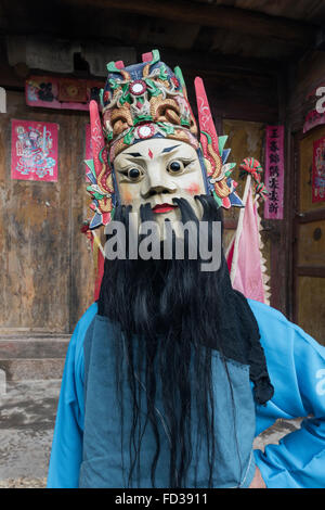 Chinese Ground Opera mask #2, Liuguan Old Han Village, Guizhou Province, China Stock Photo