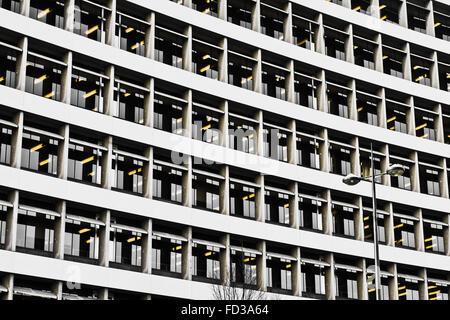 Part of the exterior of a multi-storey office buidling in the UK, as a background Stock Photo