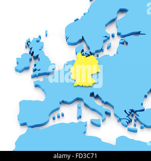 Map of Germany Stock Photo