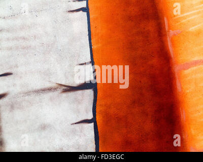 Authentic background painted concrete paint, weathered with cracks and scratches. Landscape style. Grungy concrete surface. Grea Stock Photo