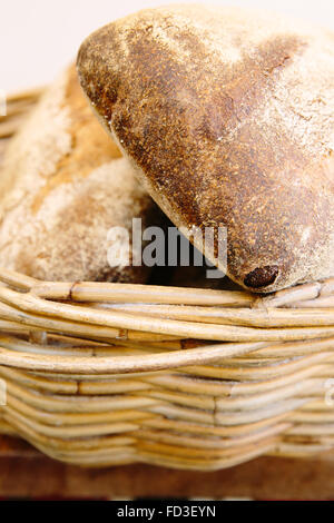 Freshly baked bread at Huckleberry bakery in Santa Monica, California. Stock Photo