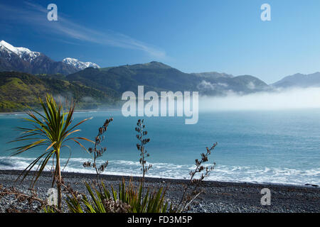 Seaward Kaikoura Ranges, Mangamaunu, near Kaikoura, Marlborough, South Island, New Zealand Stock Photo