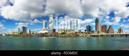 A Panorama of the Austin, Texas, skyline Stock Photo