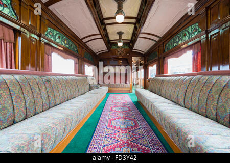 Luxurious vintage train carriage Stock Photo