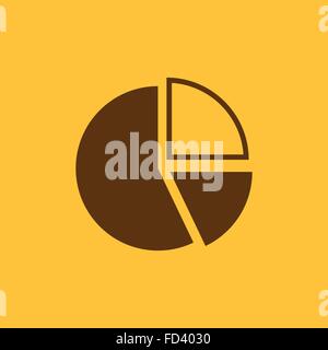 The diagram icon. Chart and infograph, infographic, graph, flowchart symbol. Flat Stock Vector