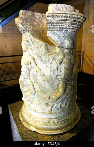 Spain Cartagena marble pillar Roman Theatre museum Stock Photo