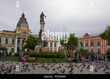 Main Square - La Paz Stock Photo
