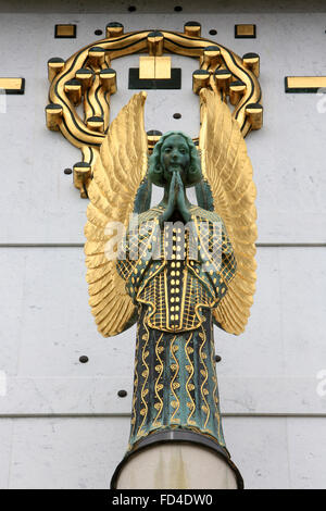 Statues of angels designed by Othmar Schimkowitz. Steinhof Church built by Otto Wagner between 1902 and 1907. Stock Photo
