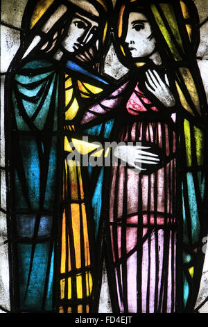 Window Peprus Stained-glass window. St. Petrus and St. Paulus Church. Knokke-Heist ...