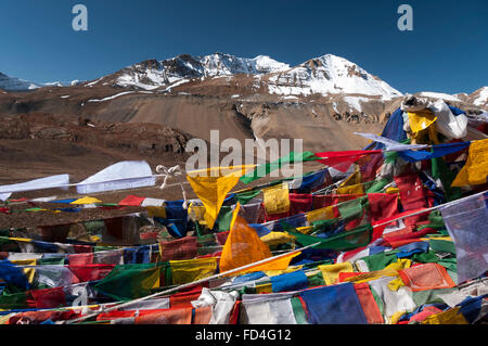 The himalayan  pass Lachung La (5079m) on the way from Manali to Leh, India Stock Photo