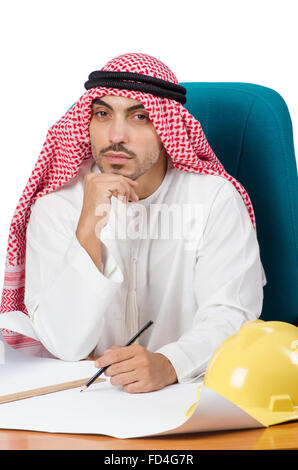 The arab man working in the office Stock Photo