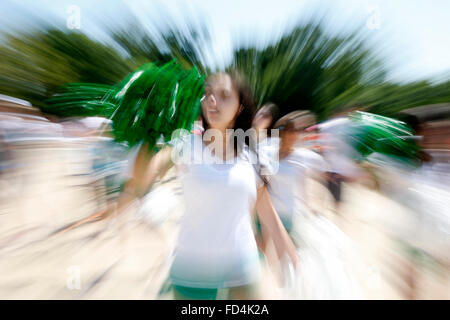 Outdoor Zumba class. Stock Photo