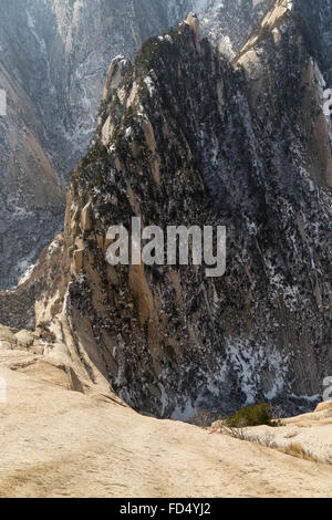 View of HuaShan Mountain from the South Peak Stock Photo