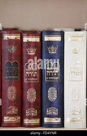 The pentateuch comprising the five first books of the Bible. Stock Photo