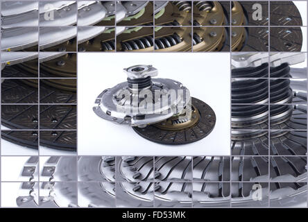 Clutch disc kit car on a white background Stock Photo