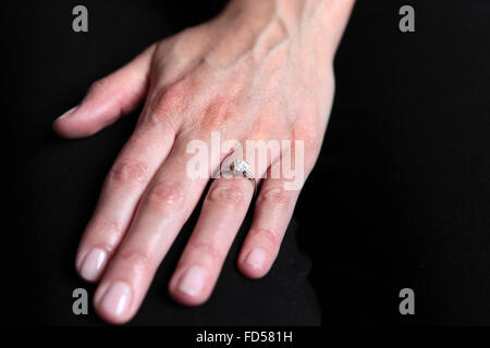 Engagement diamond ring Stock Photo