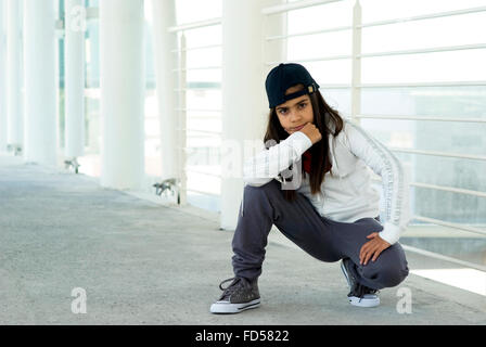 Mixed race girl posing Stock Photo