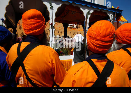 The Panj Pyare, the Five Beloved Ones, linedup ready to set off in ...