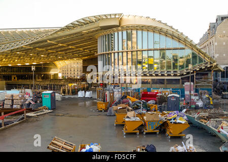 Remodeling project of Le Forum des Les Halles in the 1st arrondissement under construction, Paris, France. 2016 Stock Photo