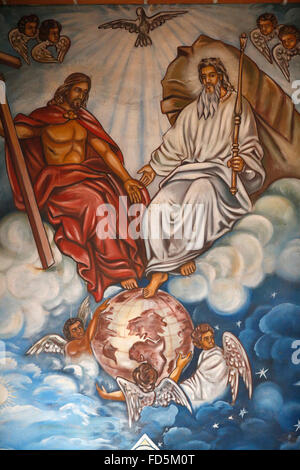Painting. The Holy Trinity: the Father, the Son and the Holy Spirit Stock  Photo - Alamy