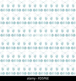 Seamless background with floral elements. Watercolor effect. Vector illustration. Stock Vector