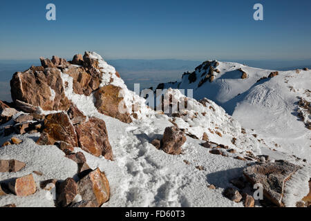 CA02632-00...CALIFORNIA - View north from the summit of Mount Shasta in the Shasta - Trinity National Forest. Stock Photo