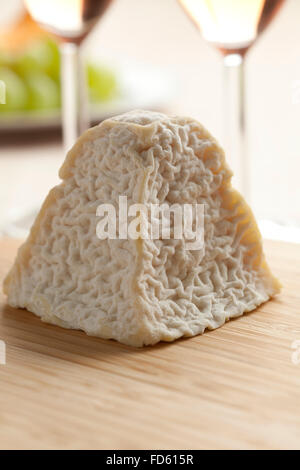 Fresh  Pouligny St. Pierre cheese for dessert Stock Photo