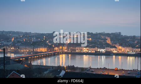 Bideford, River Torridge in the evening North Devon Stock Photo