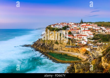 Azenhas do Mar, Portugal coastal town. Stock Photo