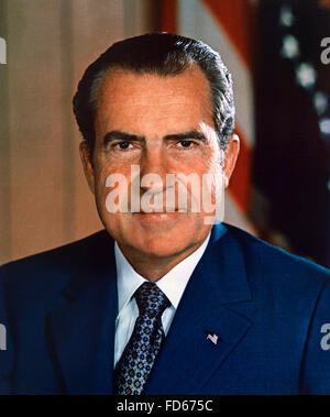 Richard Nixon, portrait of the  the 37th President of the USA Stock Photo