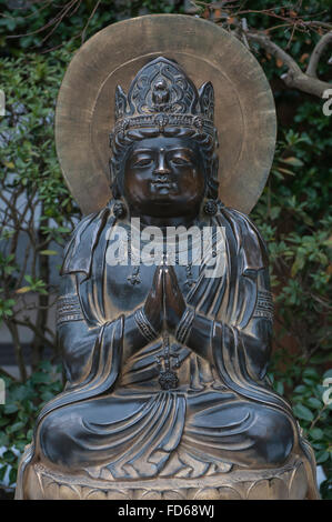 Buddhist statue, Hase-dera Temple, Kamakura, Japan Stock Photo