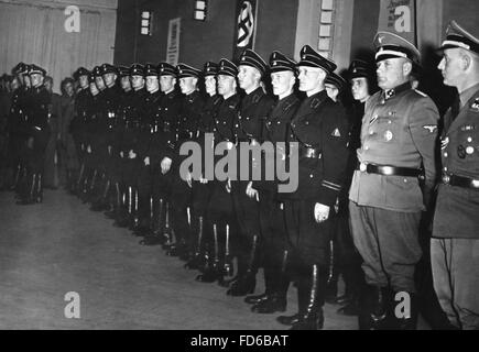 Dutch SS men at a roll call, 1942 Stock Photo