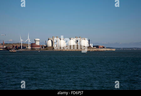 Deer Island Sewage Treatment Plant Boston Harbor Islands Boston Massachusetts USA Stock Photo