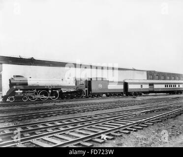 Steam locomotive in Canada, 1939 Stock Photo