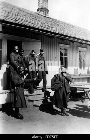 British prisoners of war in Trondheim, 1940 Stock Photo