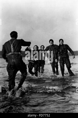 German commando frogman in World War II, 1944 Stock Photo