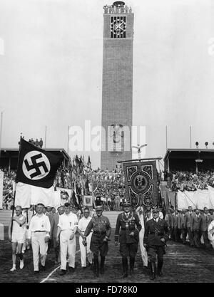 Karl Stroelin at the German Gymnastics and Sports Festival in Wroclaw, 1938 Stock Photo