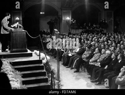 Joseph Goebbels announces the establishment of the Reichskultursenat (Reich Cultural Senate), 1935 Stock Photo