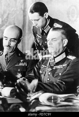 Field-Marshal Wilhelm Keitel signs the ratified terms of unconditional ...