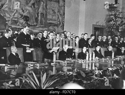 Galeazzo Ciano holds a speech on the extension of the Anti-Comintern Pact in Berlin, 25.11.1941 Stock Photo