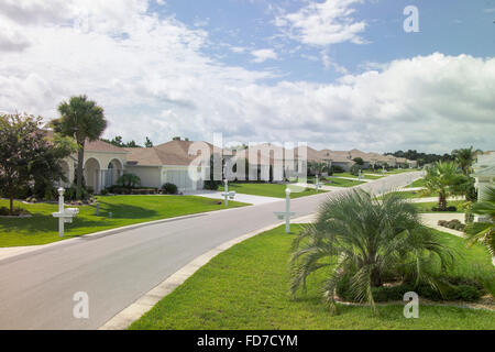 Florida retirement community of middle class homes Stock Photo