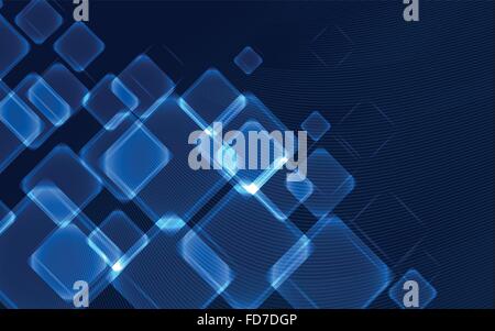 blue Square Abstract background, vector Stock Vector