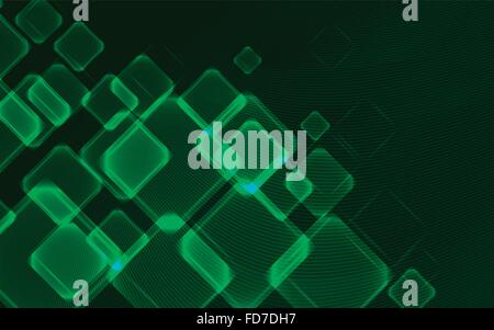 Green Square Abstract background Stock Vector