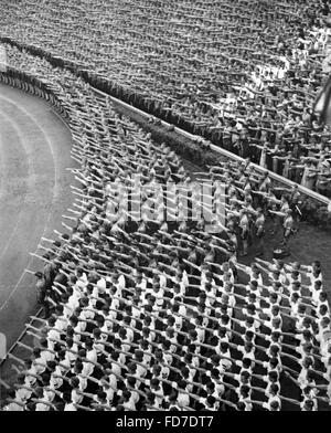 Day of the Hitler Youth at the Nuremberg Rally, 1938 Stock Photo