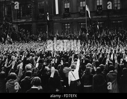 Youth rally in the Lustgarten in Berlin on May 1, 1933 Stock Photo