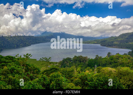 Lake Danau Buyan, Lake, landscape, clouds, forest, Banjar, Bali, Indonesia, Asia, Stock Photo