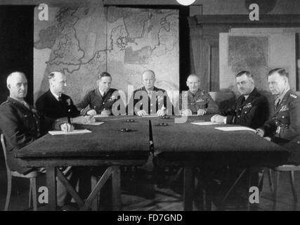 General Dwight D. Eisenhower and Sir Bernard L. Montgomery, 1944 Stock ...