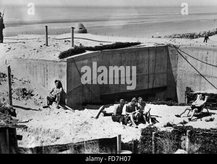 German coastal fortification on the Atlantic Wall Stock Photo