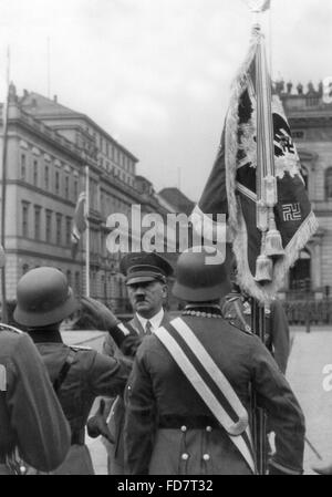 Handover of new flags to the Wehrmacht in Berlin, 1937 Stock Photo