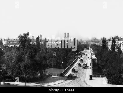 Maximilians Bridge in Munich Stock Photo